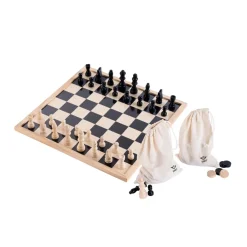 Longfield Games Chess Checkers Basic Set| Klassiska