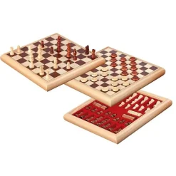 Philos Chess Checkers Box Set| Klassiska