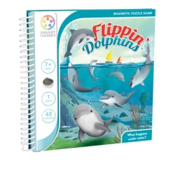SmartGames Flippin Dolphins Magnetiskt Resespel| Knep & Knåp