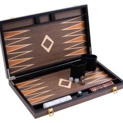 Clearance Longfield Games Longfield Backgammon Large Walnut