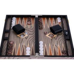 Hot Longfield Games Longfield Backgammon Large Grey Ebony