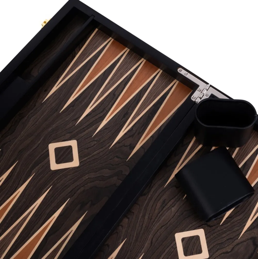 New Longfield Games Longfield Backgammon Large Brown Ebony