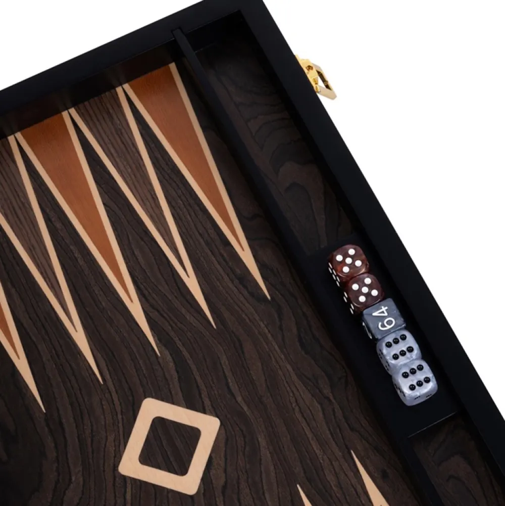 New Longfield Games Longfield Backgammon Large Brown Ebony