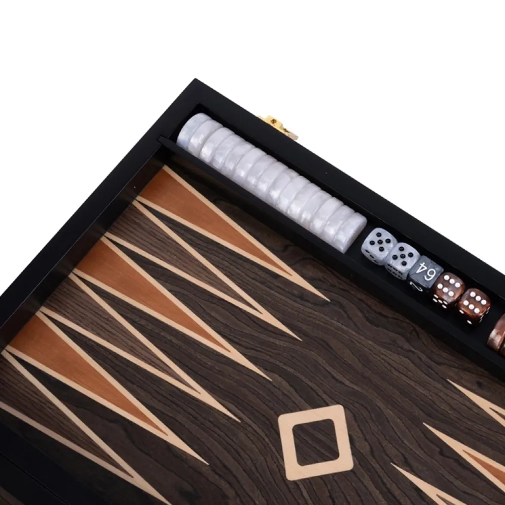 New Longfield Games Longfield Backgammon Large Brown Ebony