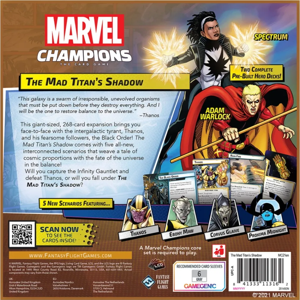 Hot Fantasy Flight Games Marvel Champions Tcg: The Mad Titan''S Shadow (Exp.)