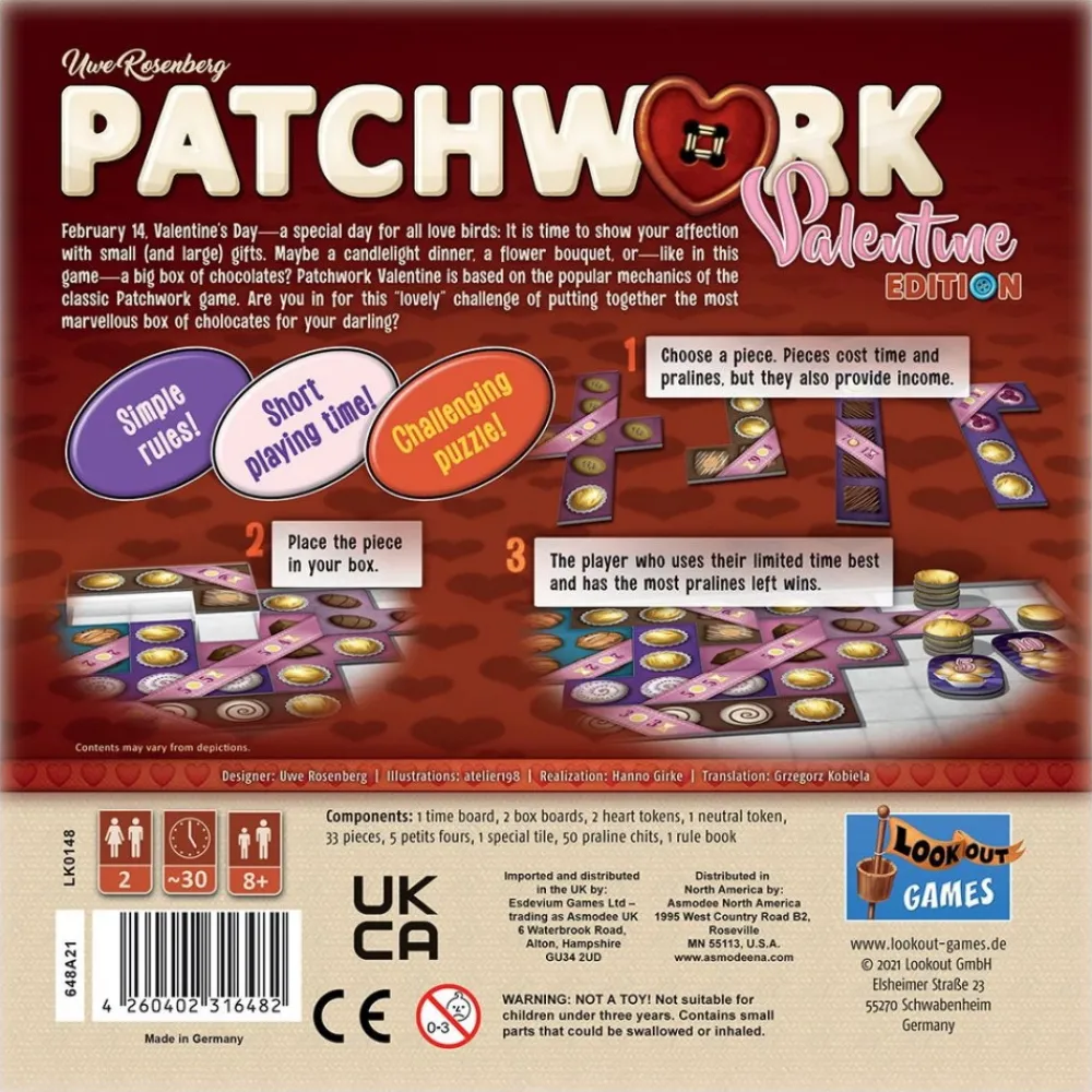 Lookout Games Patchwork: Valentine''S Day Edition| Familjespel
