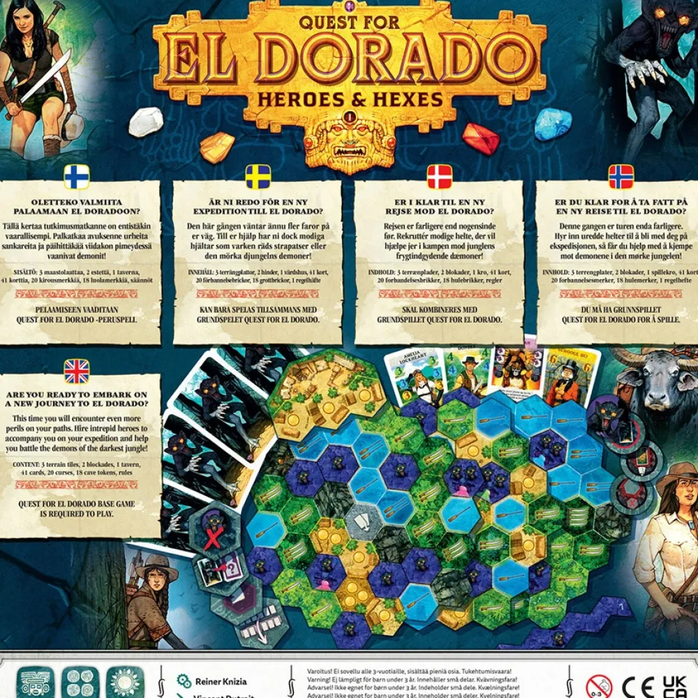 Hot Lautapelit Quest For El Dorado: Heroes & Hexes (Exp.) (Swe)