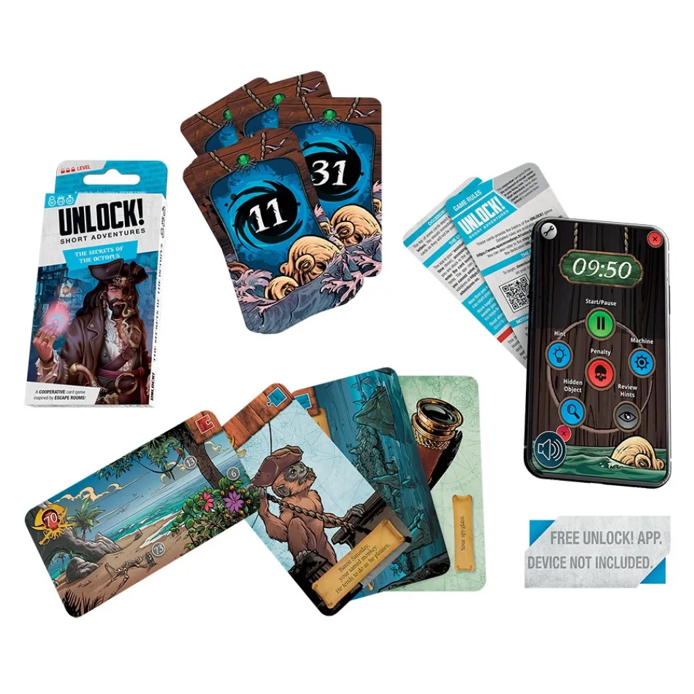 Space Cowboys Unlock! Short Adventures - The Secrets Of The Octopus| Kortspel